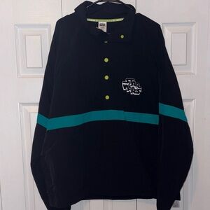 Star Wars Disney Parks Black and Teal Rebel Leader Windbreaker Jacket